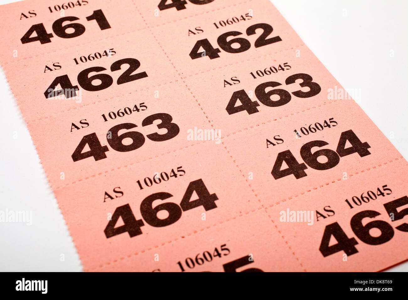 Raffle tickets ticket strip hires stock photography and images Alamy