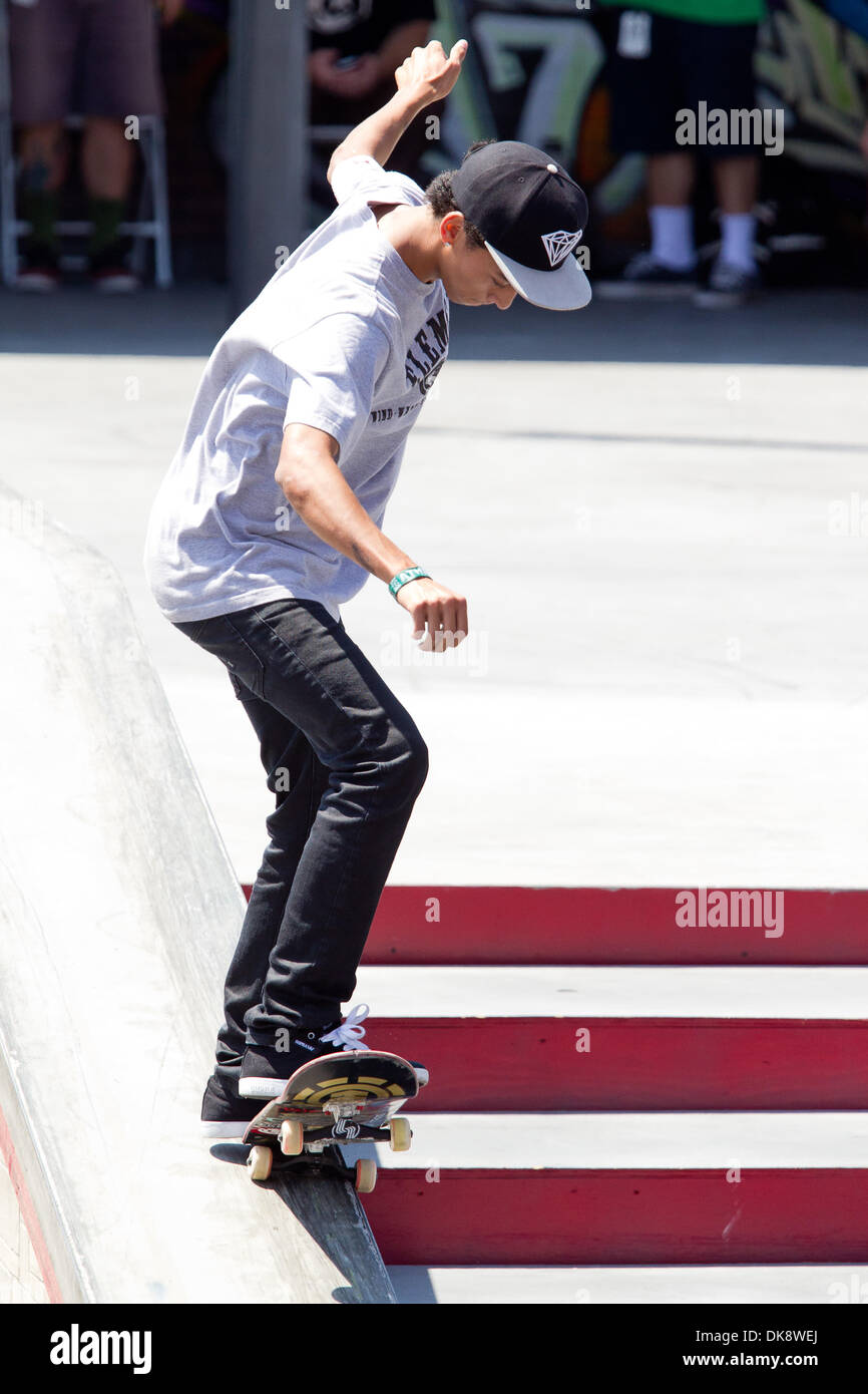 July 30, 2011 - Los Angeles, California, U.S - Nyjah Huston competes in ...