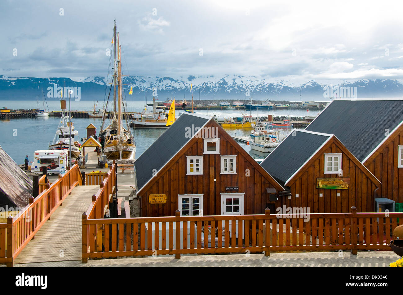 Harbour, Husavik, Iceland Stock Photo