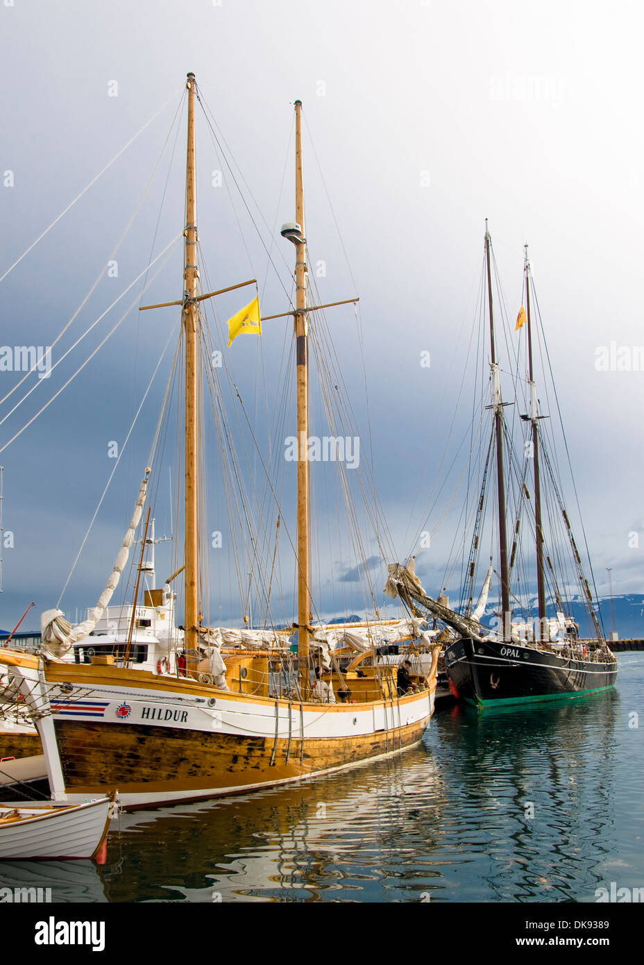 Whale Watching Boats, Husavik, Iceland Stock Photo - Alamy