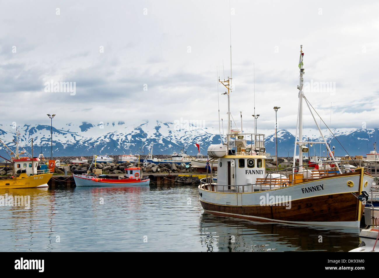 Whale Watching Boats, Husavik, Iceland Stock Photo - Alamy