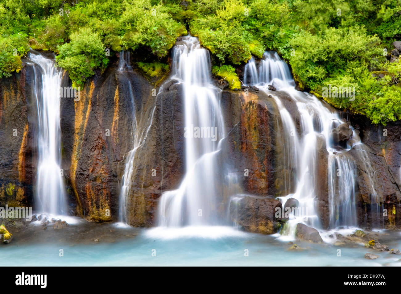 Barnafoss Waterfall, Iceland Stock Photo