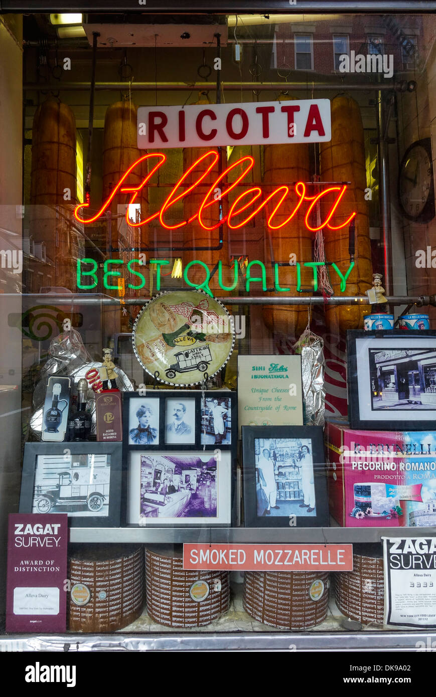 Alleva cheese store in Little Italy in NYC Stock Photo