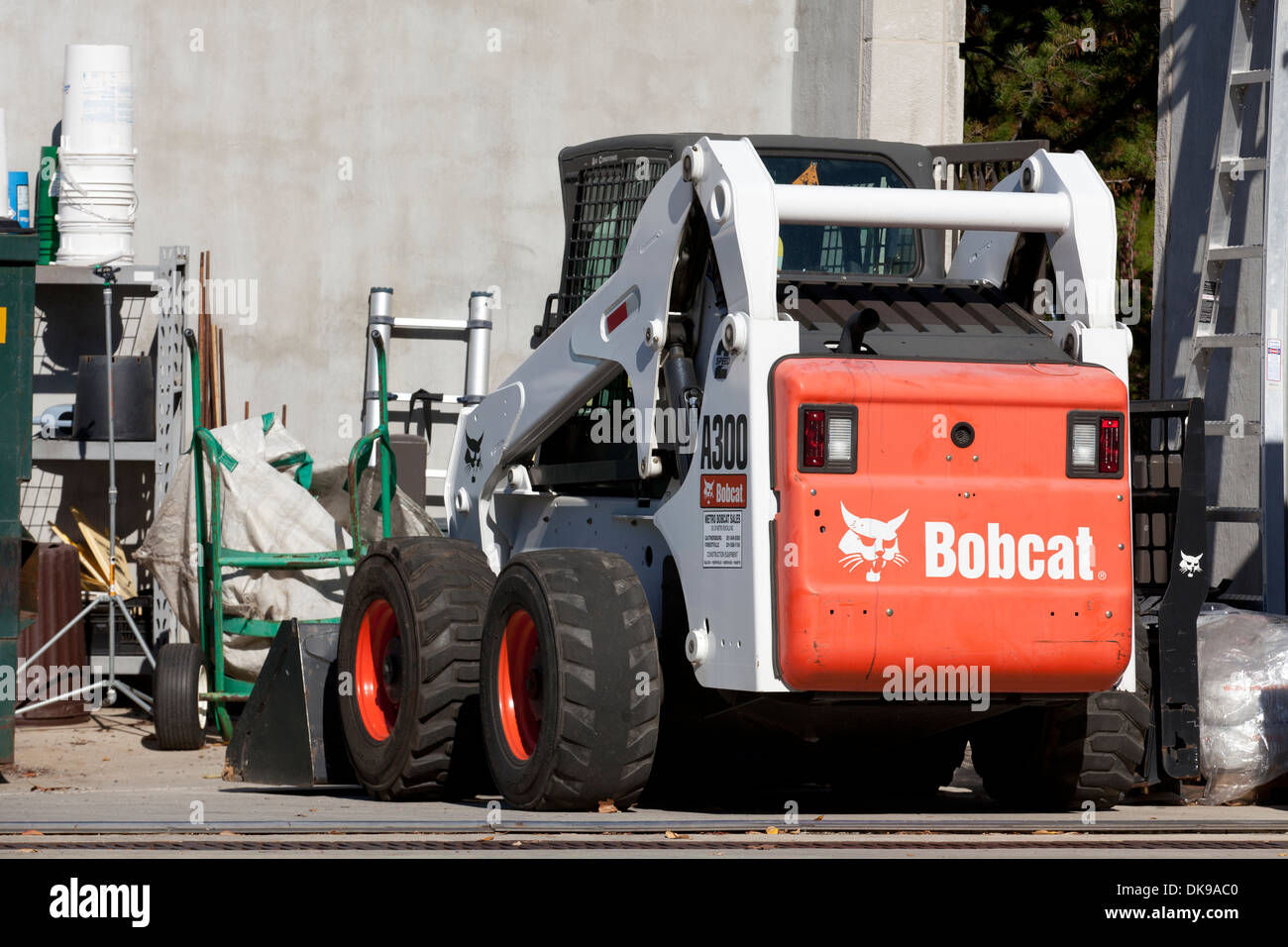 Bobcat skid-steer loader track machine Stock Photo