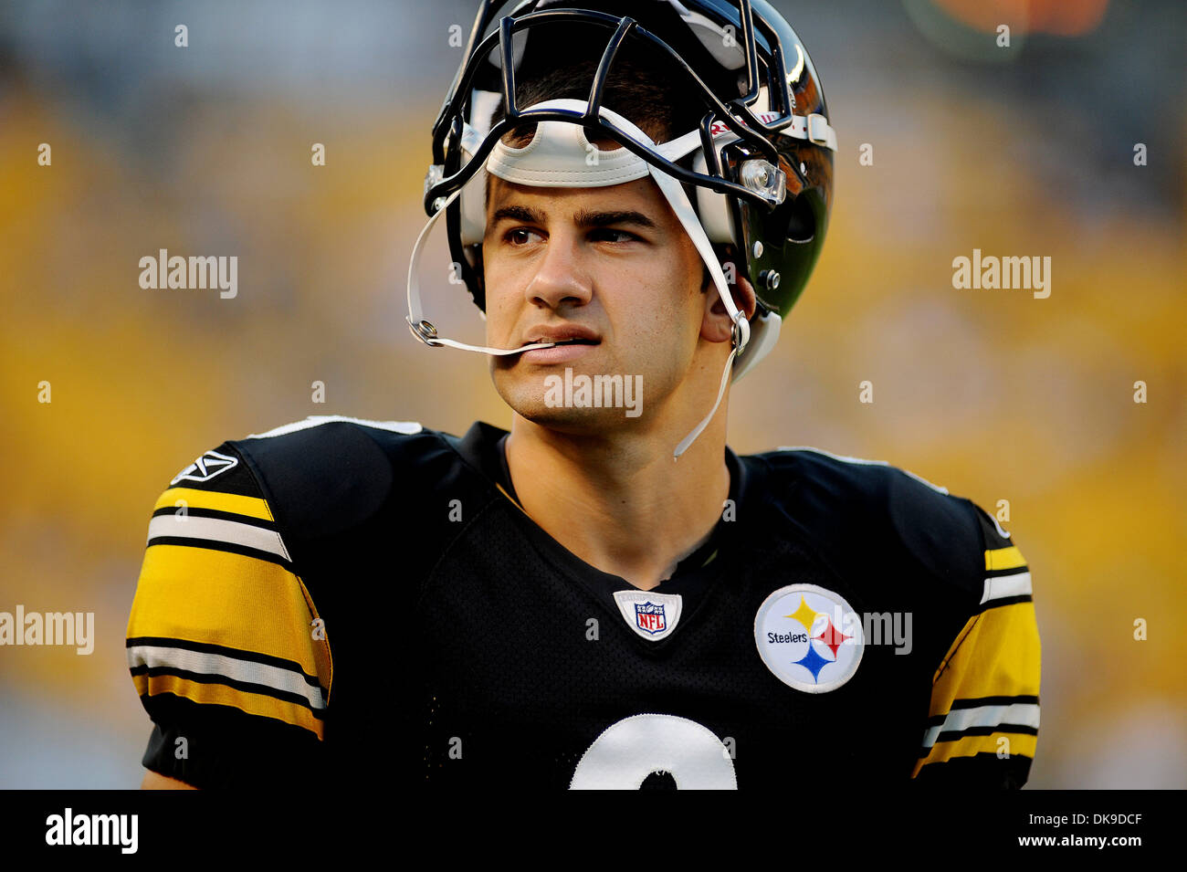 Aug. 18, 2011 - Pittsburgh, PENNSYLVANNIA, U.S - Pittsburgh Steelers punter  Daniel Sepulveda (9) before the game as the Pittsburgh Steelers take on the  Philadelphia Eagles during a pre season match up