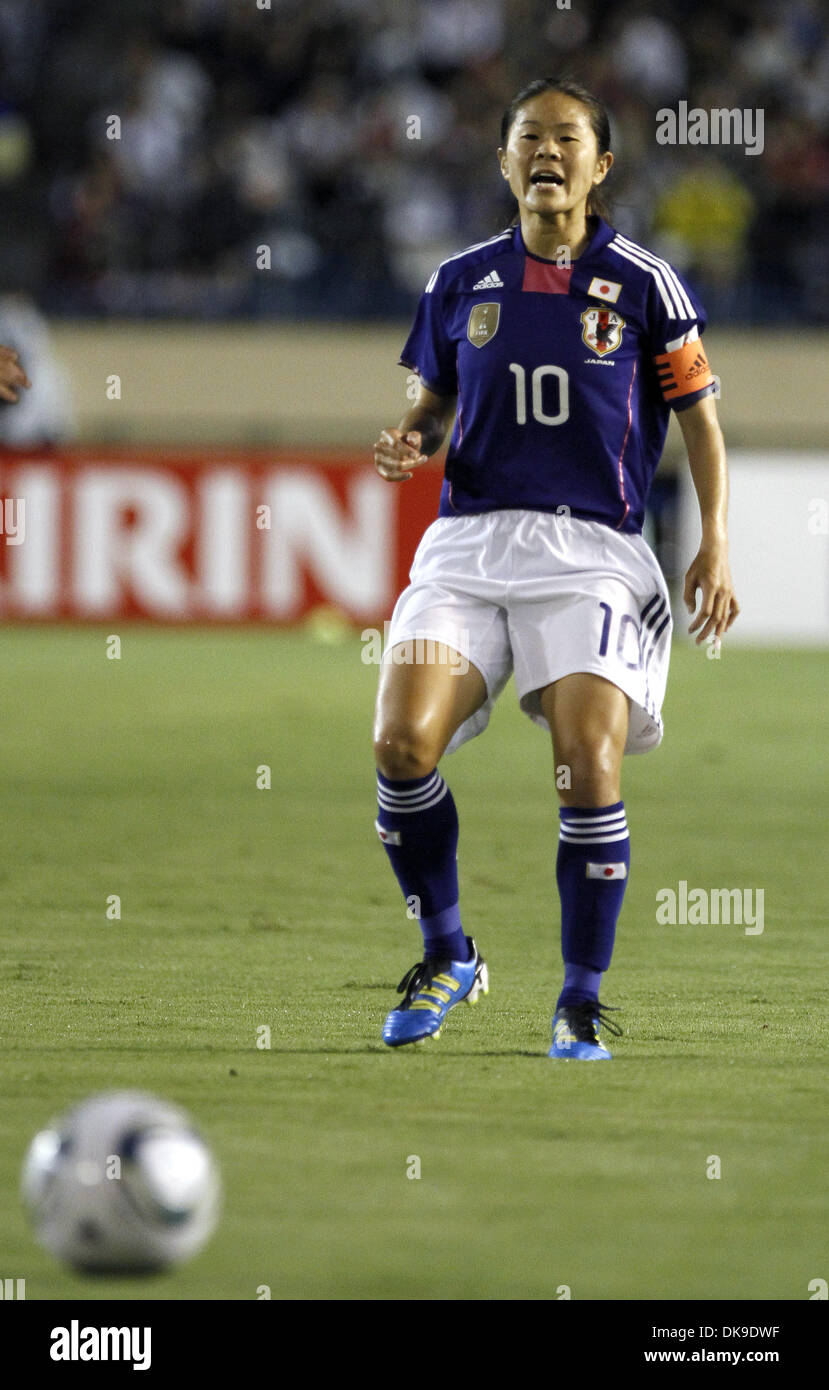 Aug. 19, 2011 - Tokyo, Japan - HOMARE SAWA of Japan Women's National Team in action during the charity match for the earthquake and tsunami victims at the National Stadium in Tokyo, Japan. Japan Women's National Team defeated Nadeshiko League Team by 3-2. (Credit Image: © Shugo Takemi/Jana Press/ZUMAPRESS.com) Stock Photo