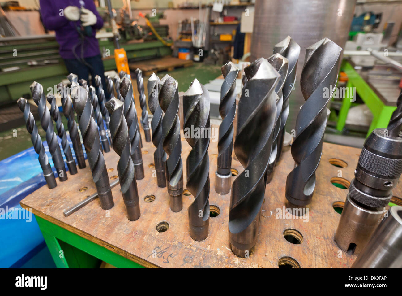 Large drill bit set in metalwork factory - Seoul, South Korea Stock Photo -  Alamy