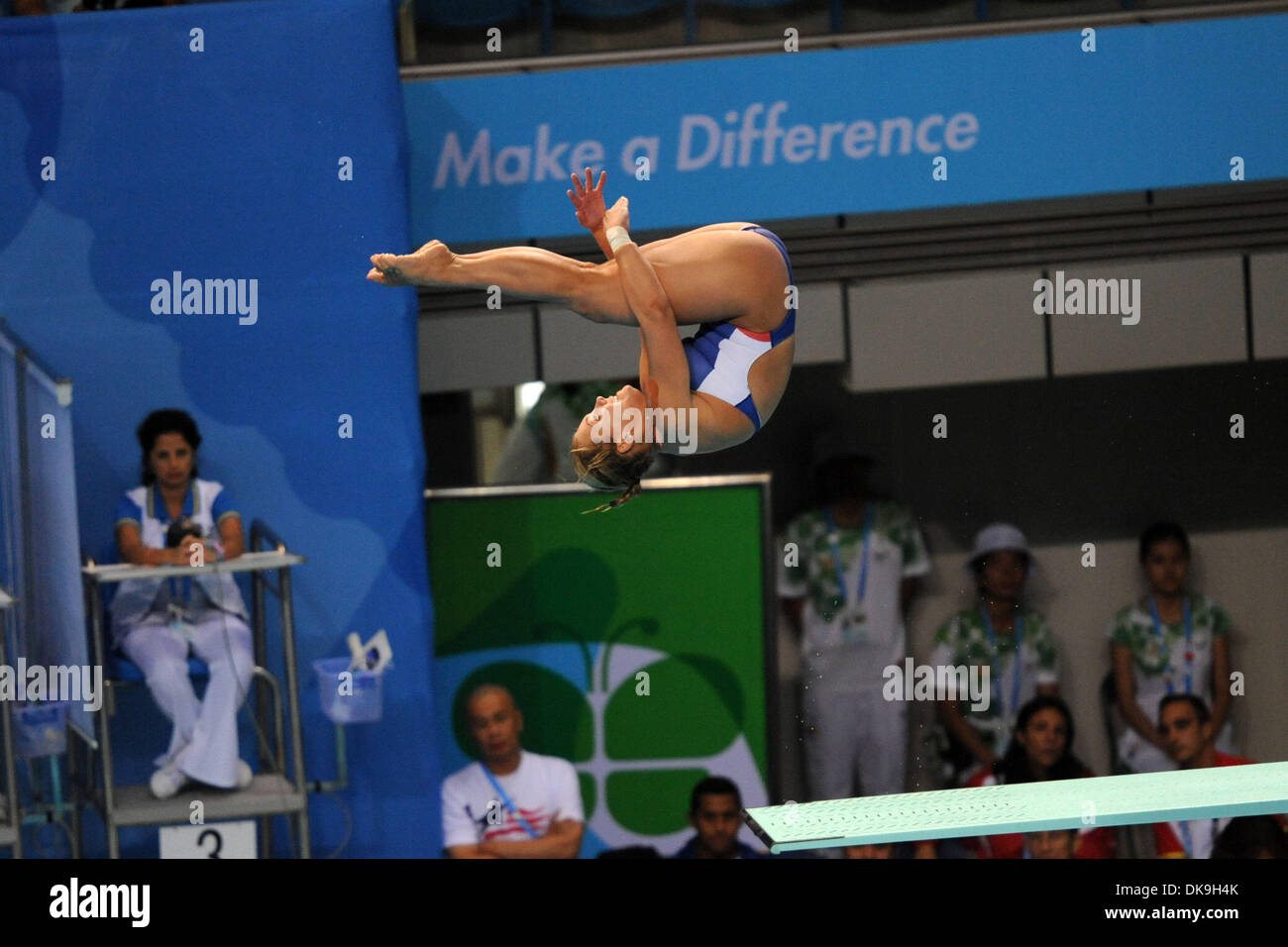 Aug. 21, 2011 - Shenzhen, China - KELCI BRYANT of the United States dives during the women's 3 meter springboard final at the 26th Summer Universiade (World University Games) in Shenzhen, China. (Credit Image: © Jeremy Breningstall/ZUMAPRESS.com) Stock Photo