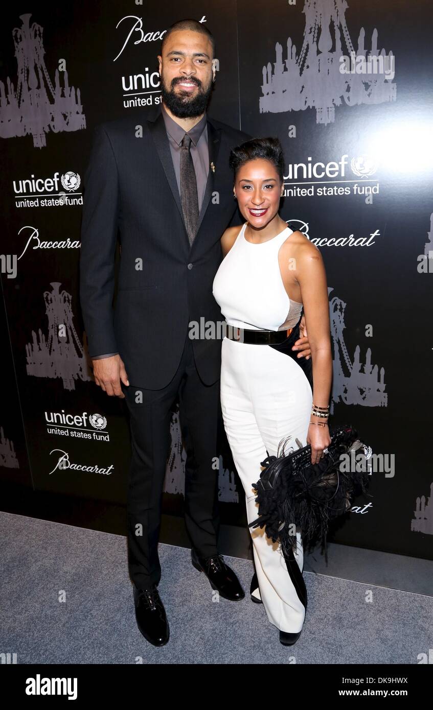 New York, NY, USA. 3rd Dec, 2013. Tyson Chandler, Kimberly Chandler at  arrivals for UNICEF Snowflake, image size:847x1390
