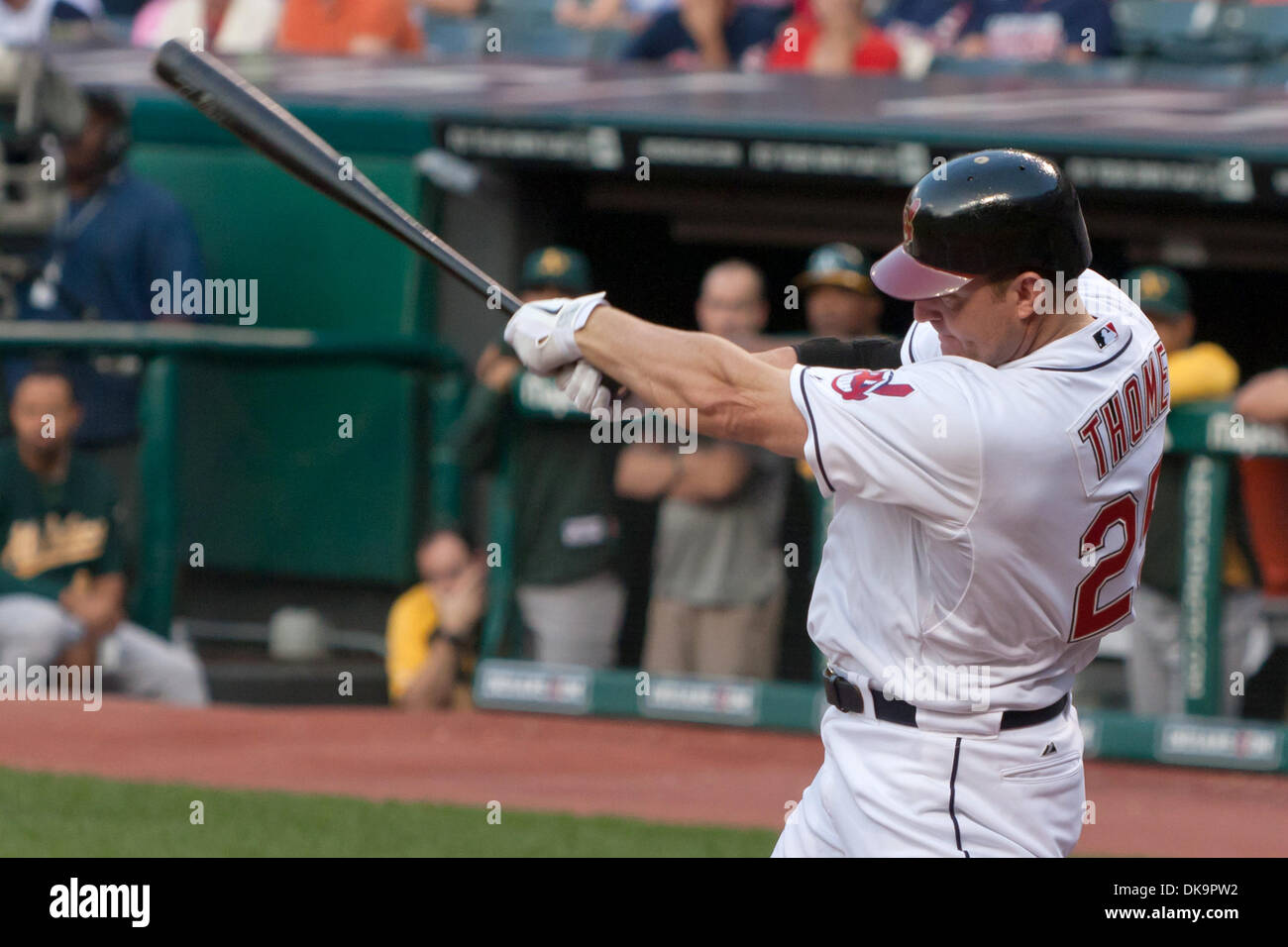 Jim Thome of the Cleveland Indians during a game at Anaheim Stadium in  Anaheim, California during the 1997 season.(Larry Goren/Four Seam Images  via AP Images Stock Photo - Alamy