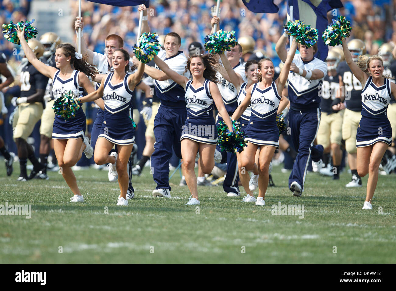 Sept. 3, 2011 - South Bend, Indiana, U.S - The Notre Dame cheerleaders ...