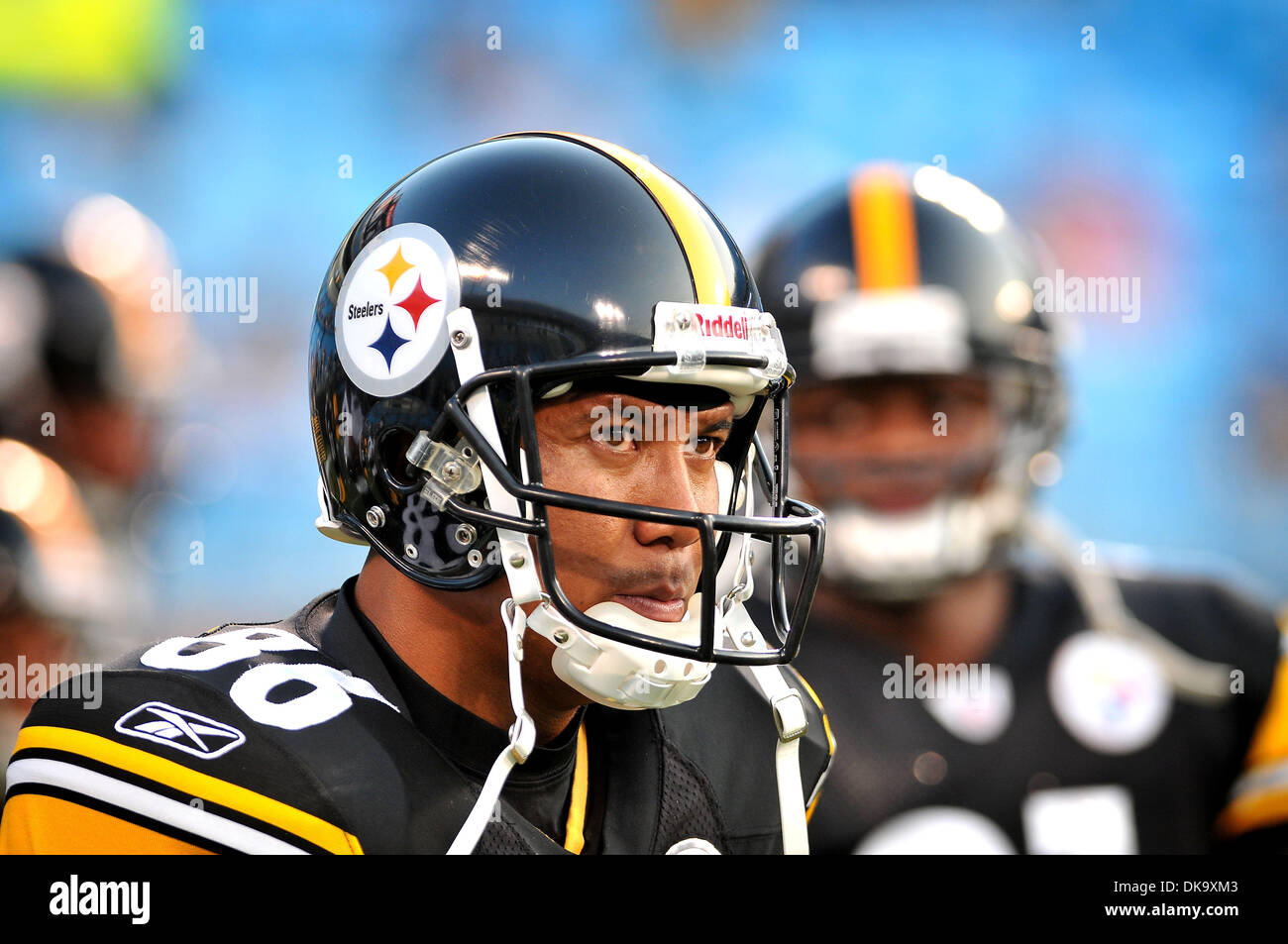 Sept. 1, 2011 - Charlotte, North Carolina, U.S - Pittsburgh Steelers wide receiver Hines Ward (86) during the preseason game.Steelers defeat the Panthers 33-17  at the  Bank of America Stadium in Charlotte North Carolina. (Credit Image: © Anthony Barham/Southcreek Global/ZUMAPRESS.com) Stock Photo