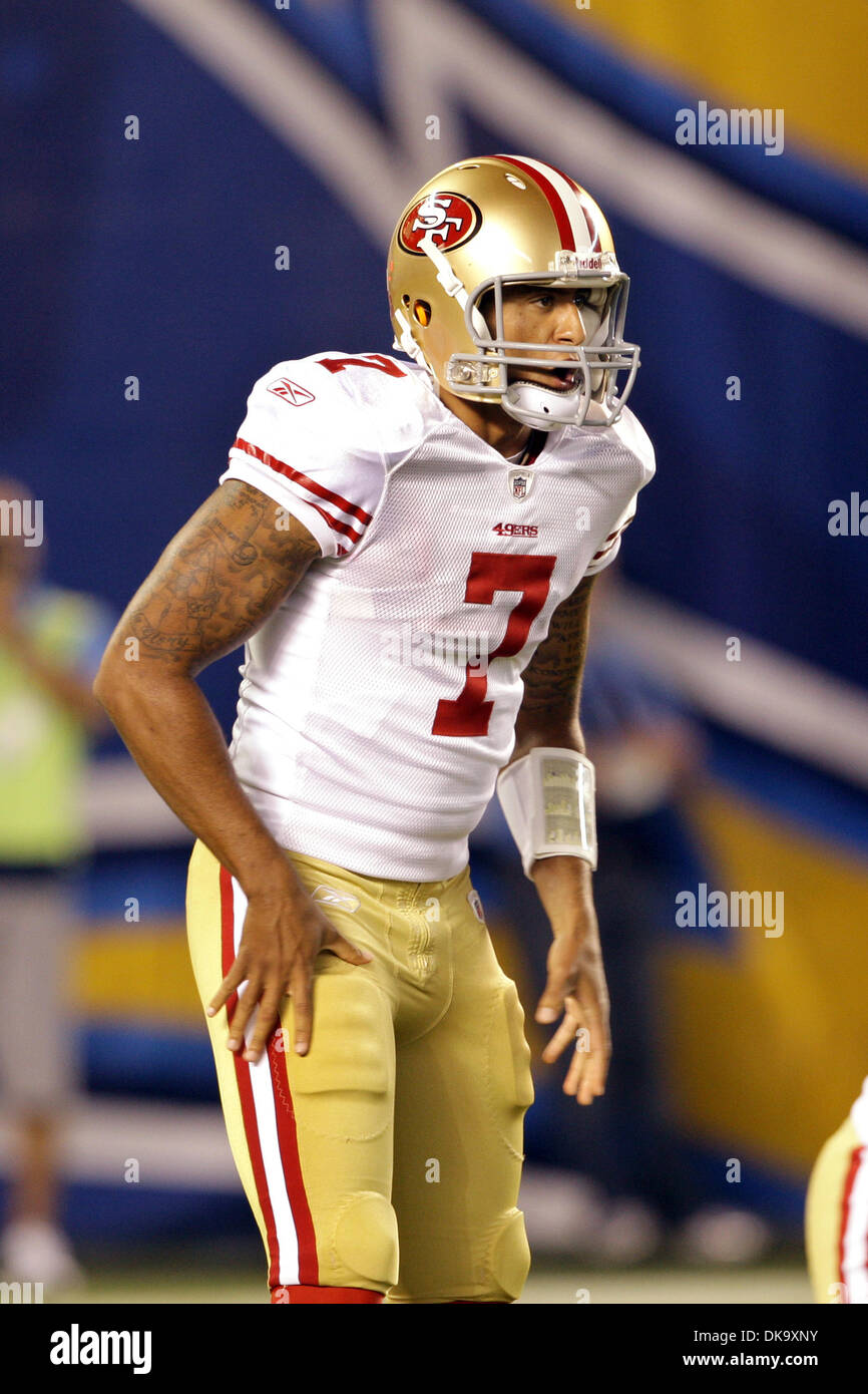 Sept. 2, 2011 - San Diego, California, U.S - San Francisco QB Colin Kaepernick (7) takes over the offense during game action of the NFL football game between the San Diego Chargers and the San Francisco 49'ers in San Diego CA. San Francisco defeated San Diego 20-17 (Credit Image: © Nick Morris/Southcreek Global/ZUMAPRESS.com) Stock Photo