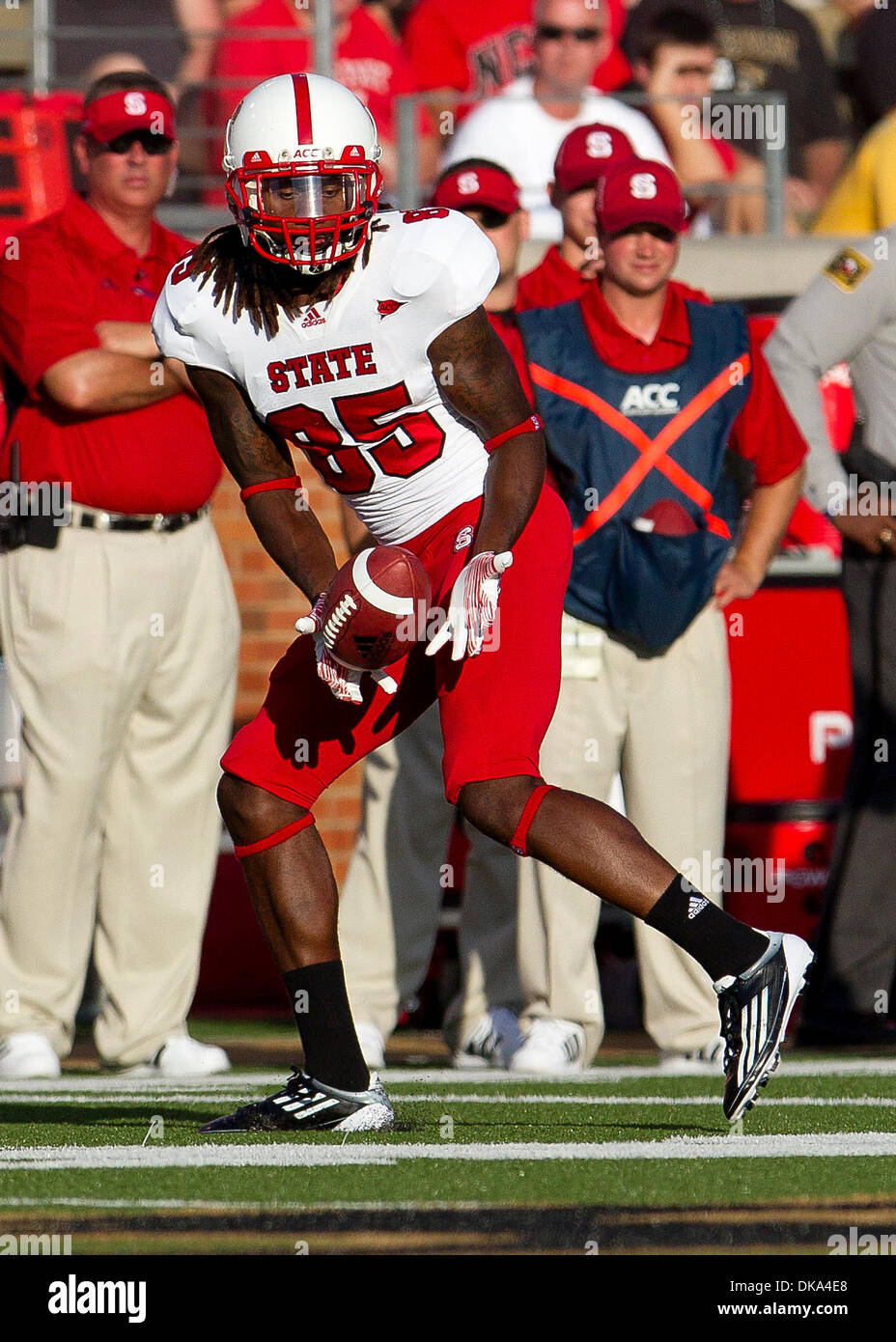 be shoes winston salem nc on Sept 10 2011 Winston Salem North Carolina U S North Carolina State Wolfpack Wide Receiver Steven Howard 85 Making A Catch During The Wake Forest Vs Nc State Football Game Wake Forest