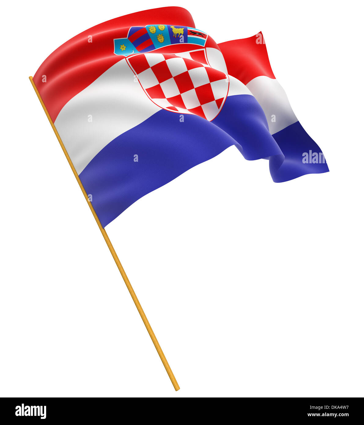 3D Croatian flag Stock Photo - Alamy