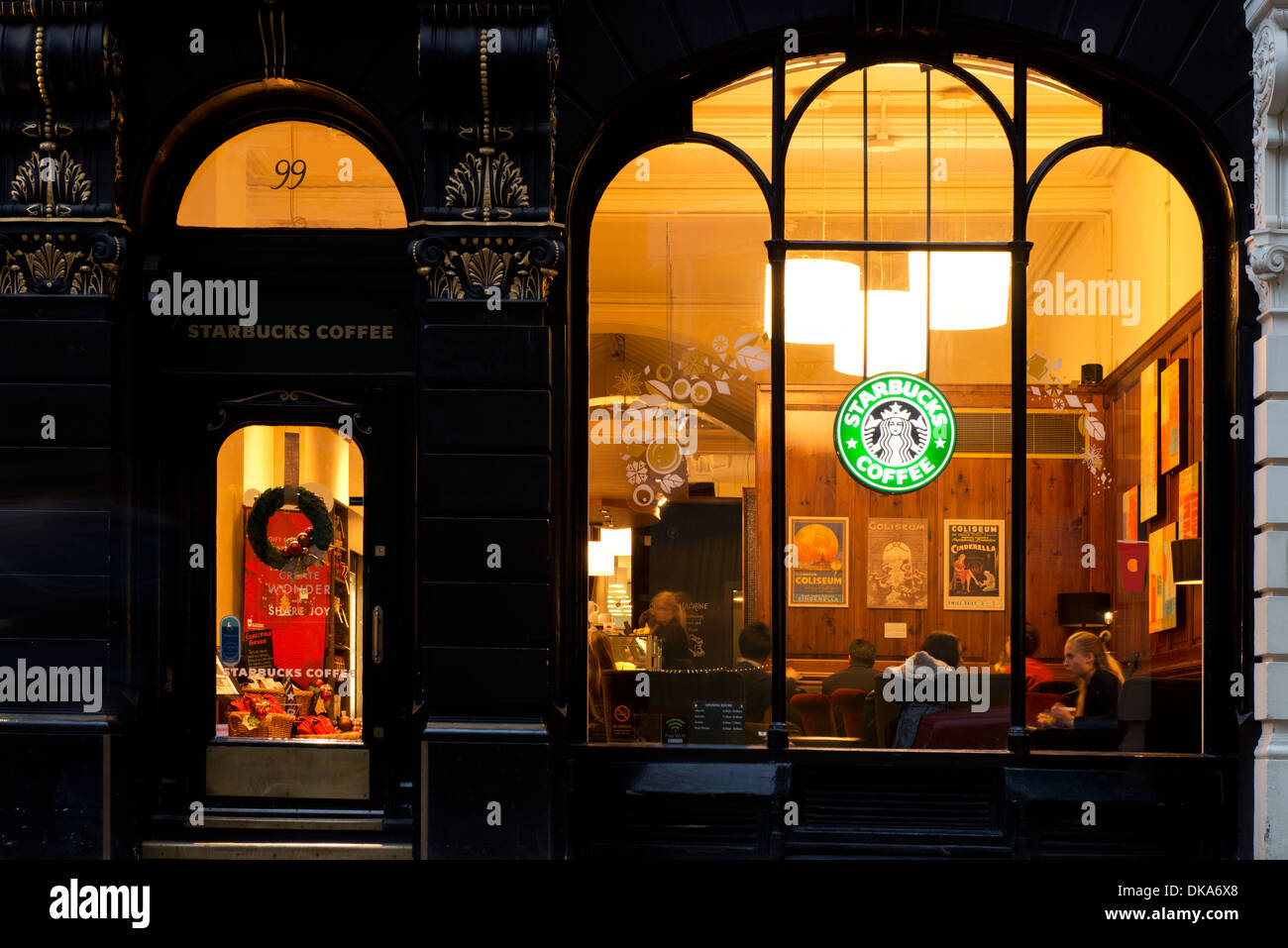 Starbucks coffee shop, Saint Martins Lane London Stock Photo Alamy