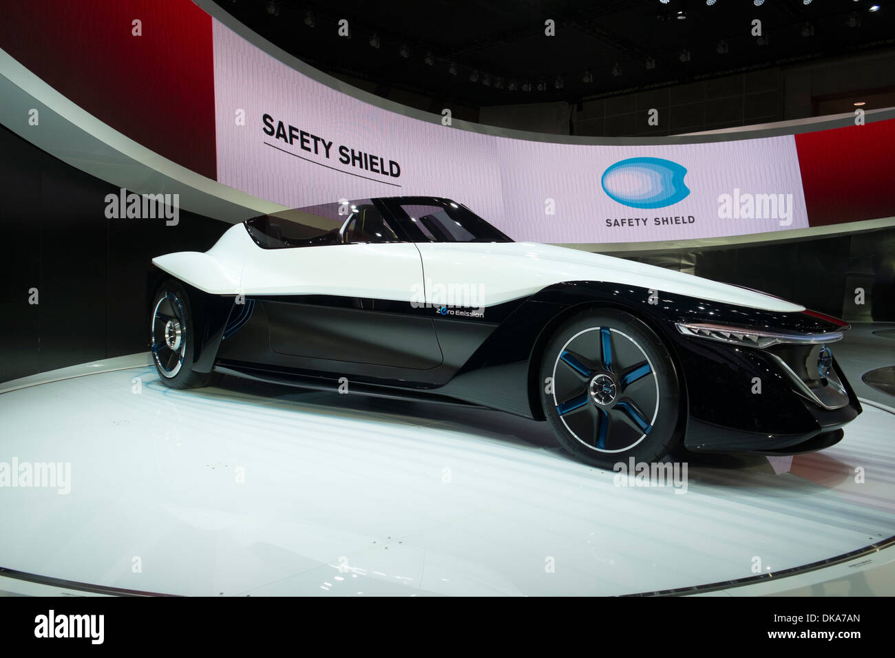 Nissan Bladeglider concept electric car at Tokyo Motor Show 2013 in Japan Stock Photo