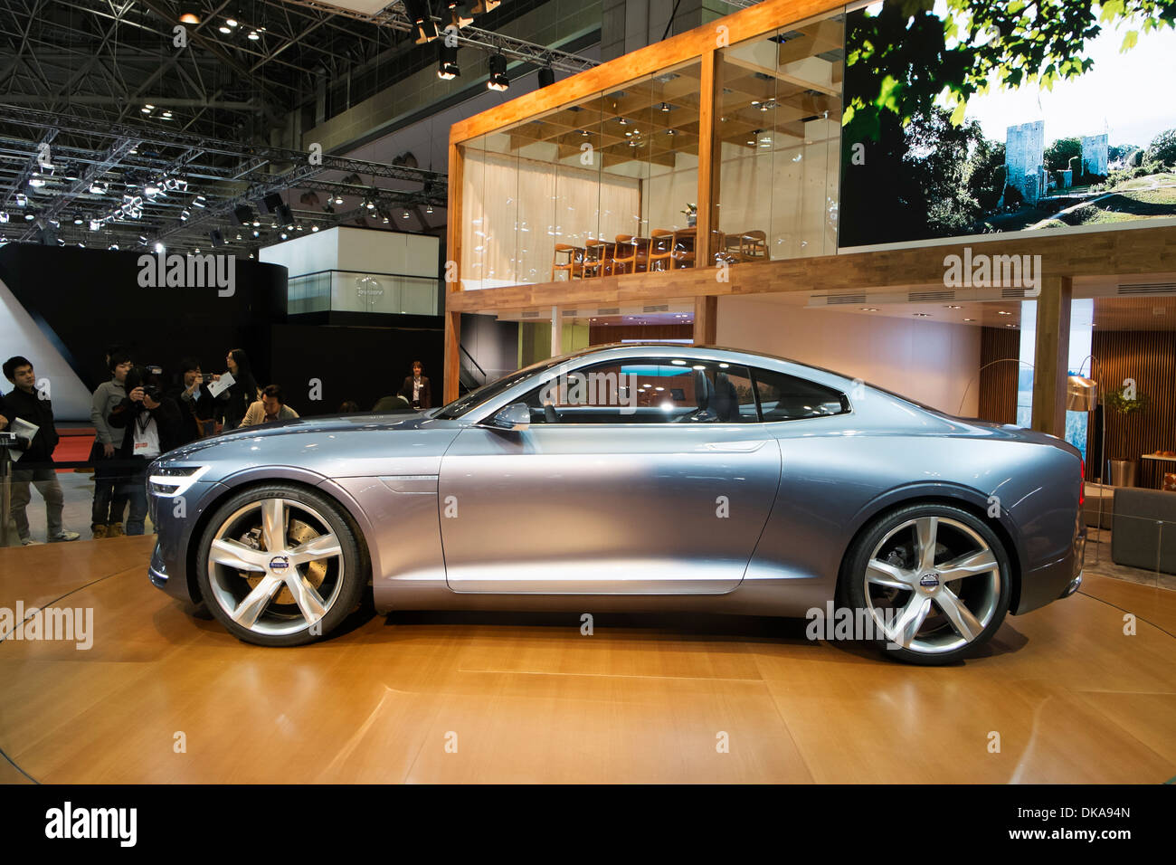 Volvo Concept Coupe plug-in hybrid at Tokyo Motor Show 2013 in Japan Stock Photo