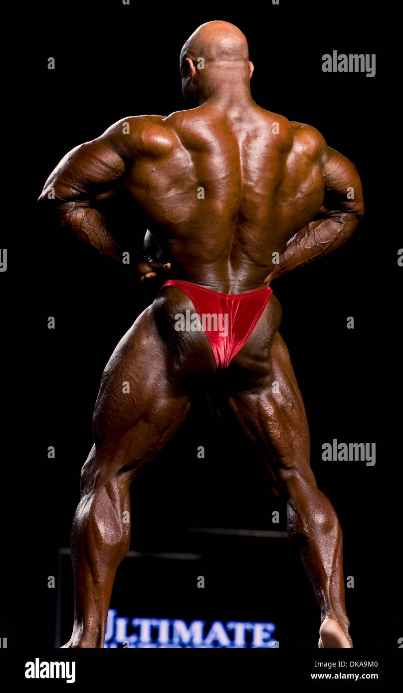 Sept. 16, 2011 - Las Vegas, Nevada, USA - Marcus Haley poses during preliminary judging of the 2011 Mr. Olympia contest at Joe Weider's annual Olympia Weekend.(Credit Image: © Brian Cahn/ZUMAPRESS.com) Stock Photo