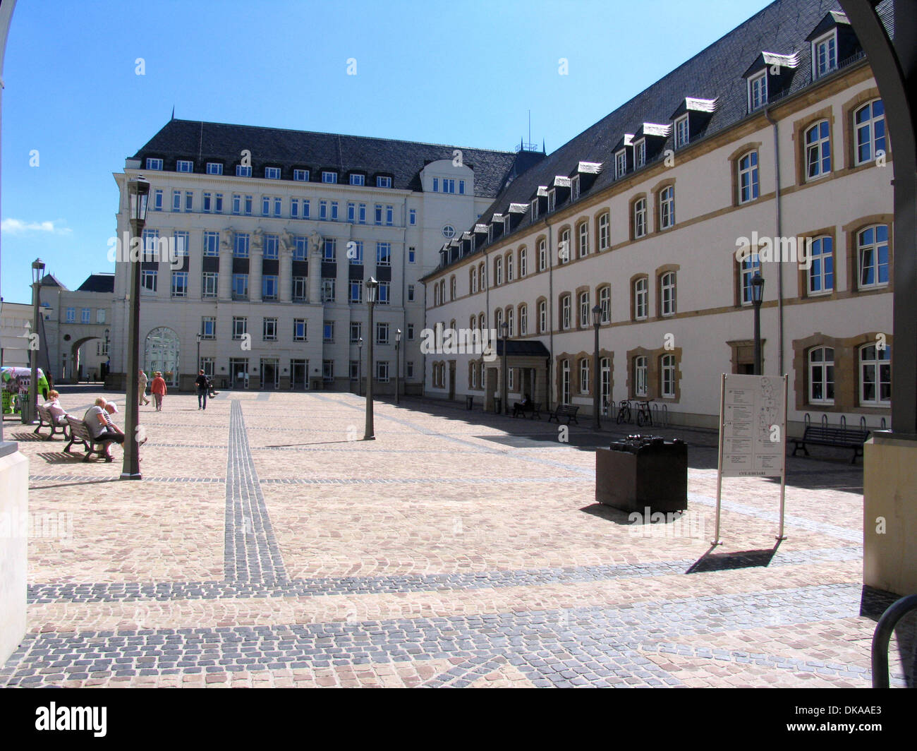 The justice of Luxembourg have their seat in the so-called Cité Judiciaire on the Heilig-Geist-Plateau in Luxembourg City. The social-court, the peace-court, the most upper court of justice, the youth-court and other jurisdictions are there. Photo: Klaus Stock Photo