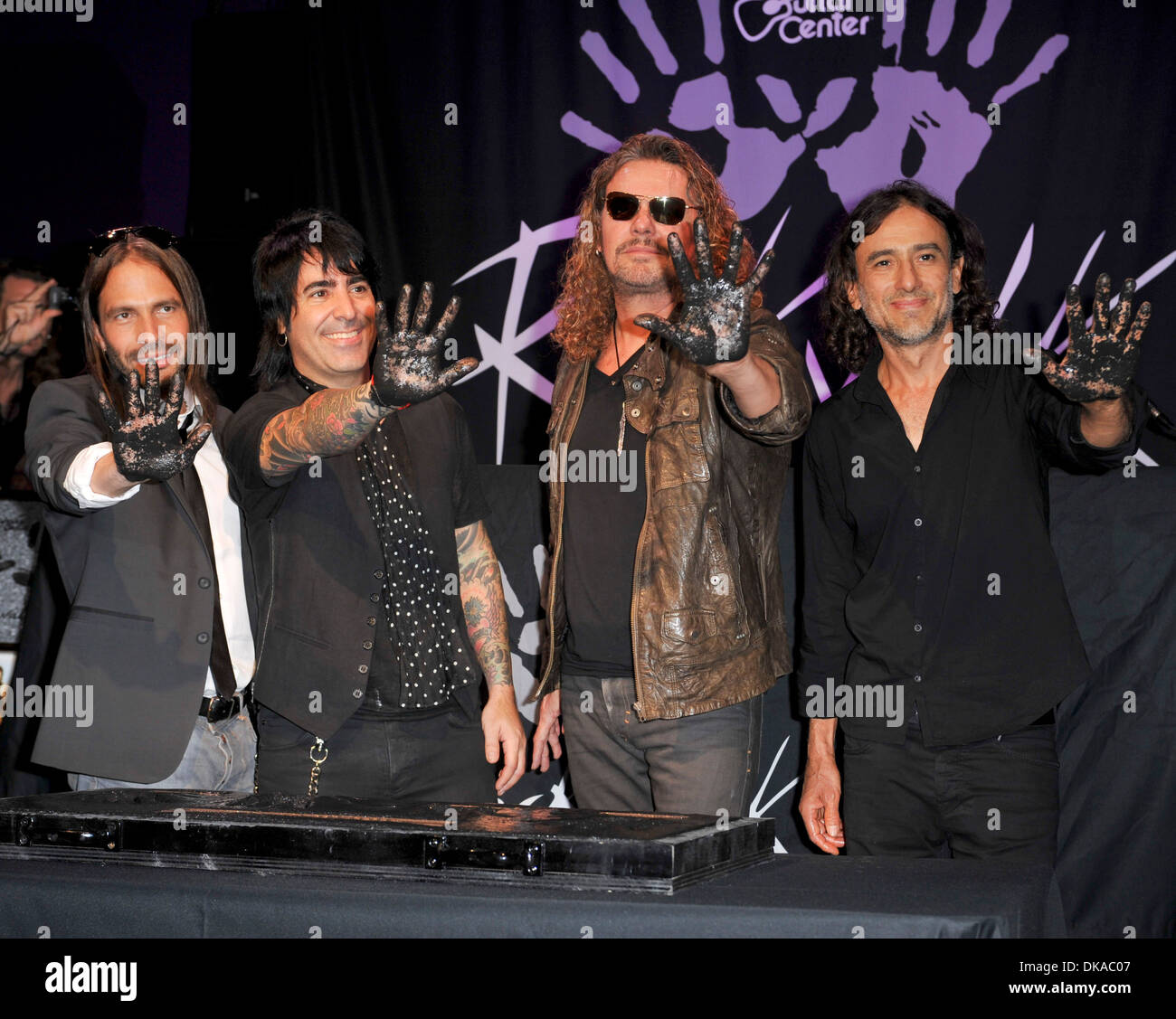 Fher Olvera Multi-Platinum and Grammy Winning Mexican Rock band 'Mana' are  inducted into Guitar Center's Historic RockWalk at Stock Photo - Alamy