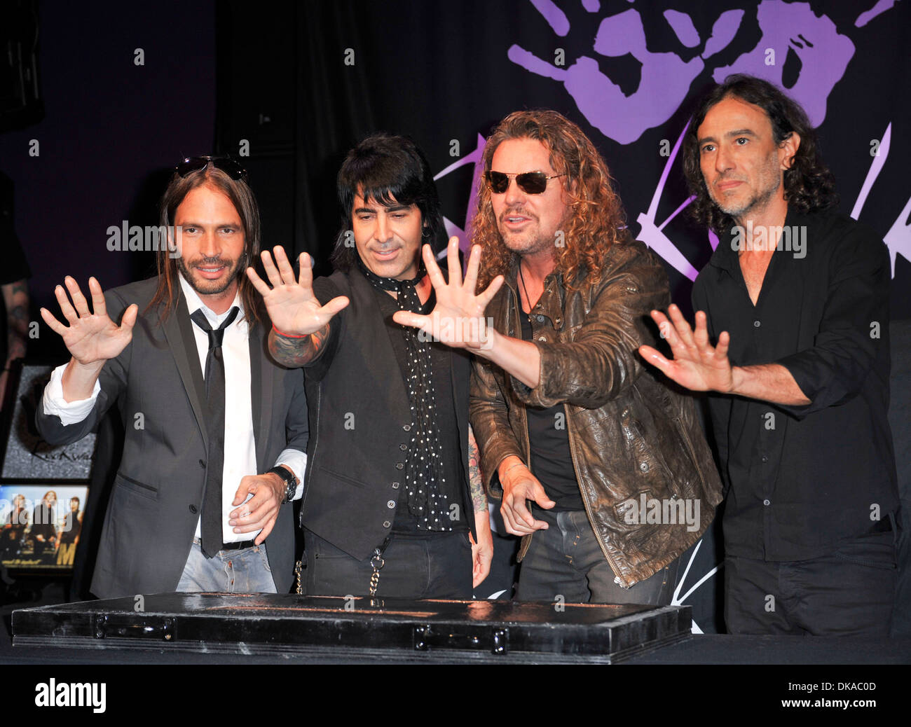 Fher Olvera Multi-Platinum and Grammy Winning Mexican Rock band 'Mana' are  inducted into Guitar Center's Historic RockWalk at Stock Photo - Alamy