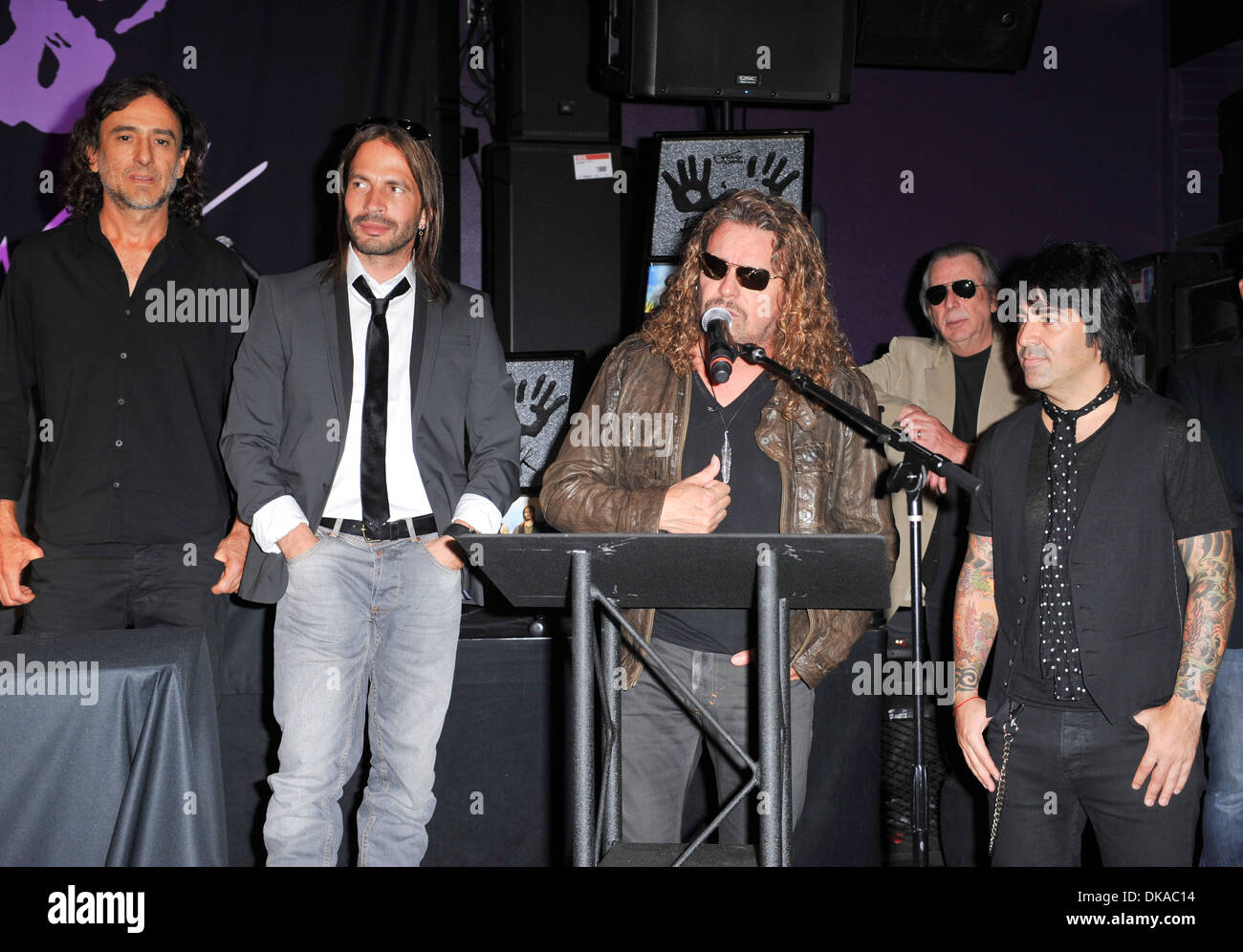 Fher Olvera Multi-Platinum and Grammy Winning Mexican Rock band 'Mana' are  inducted into Guitar Center's Historic RockWalk at Stock Photo - Alamy