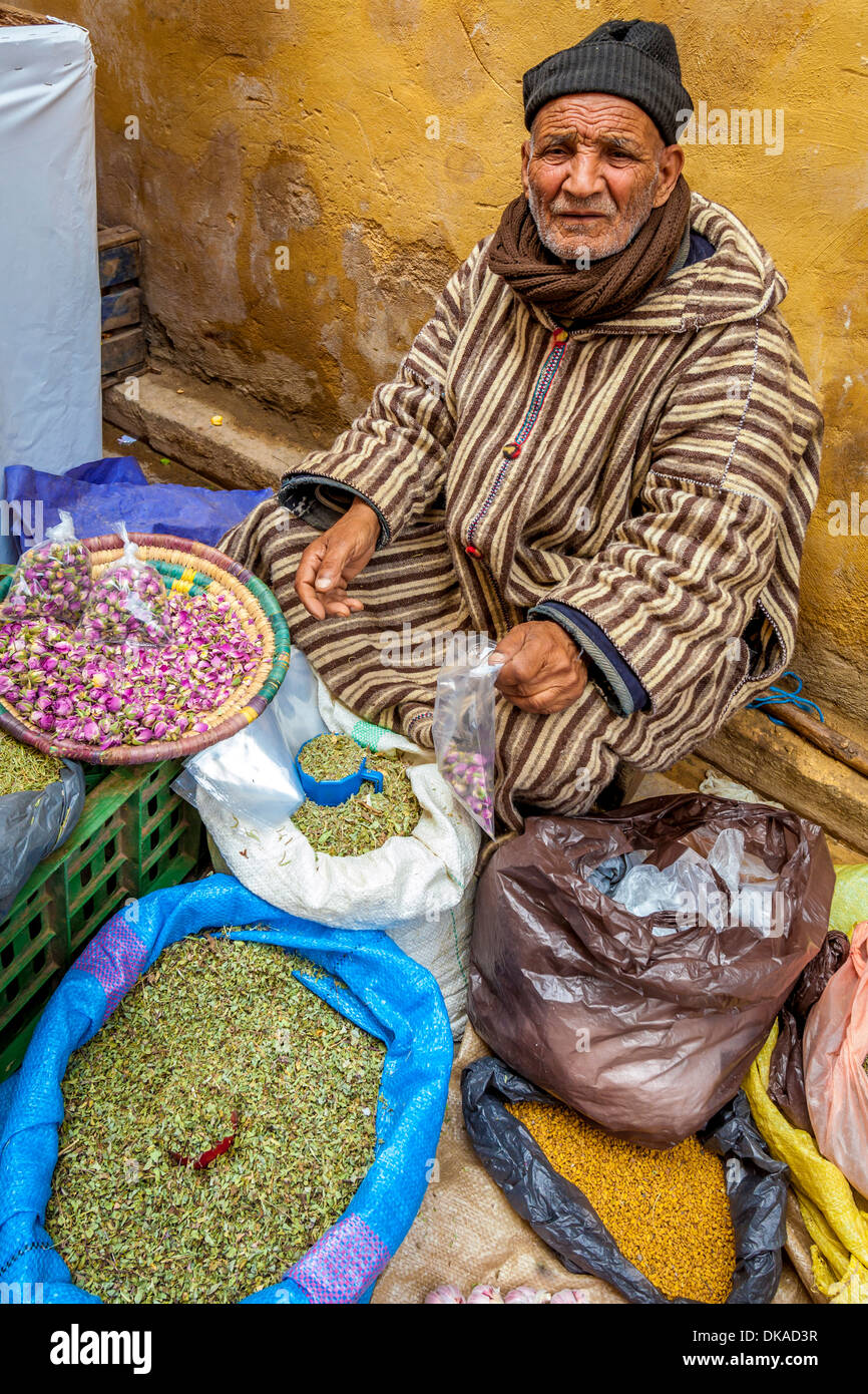 Street Market In The Medina (Old City) Fez, Morocco Stock Photo