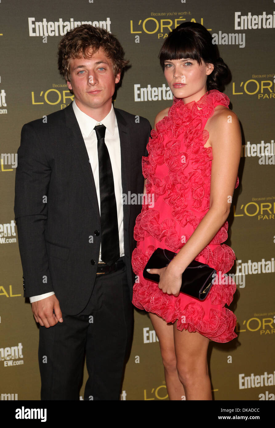 Emma Greenwell and Jeremy Allen White 2012 Entertainment Weekly Pre-Emmy Party at Fig & Olive West Hollywood California - Stock Photo