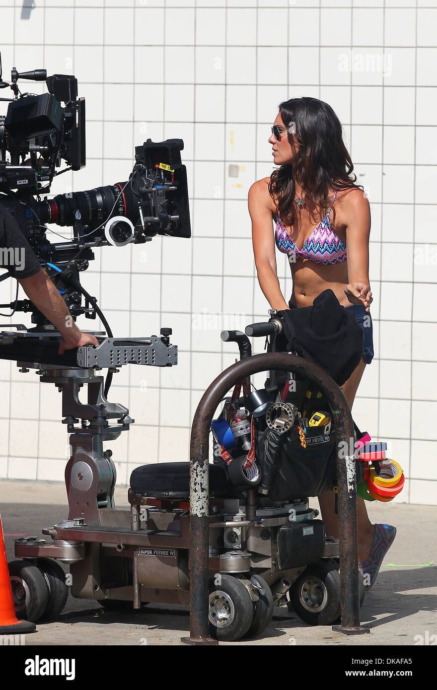 Daniela Ruah 'NCIS Los Angeles' filming on location in Venice Los