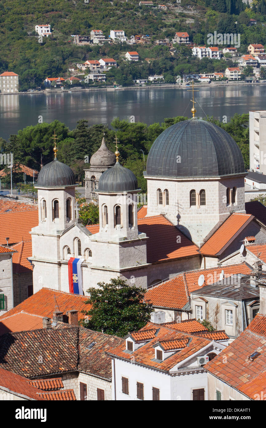 Montenegro, Kotor, Serbian Orthodox Church of St Nicholas on Trg Sv Luke Stock Photo