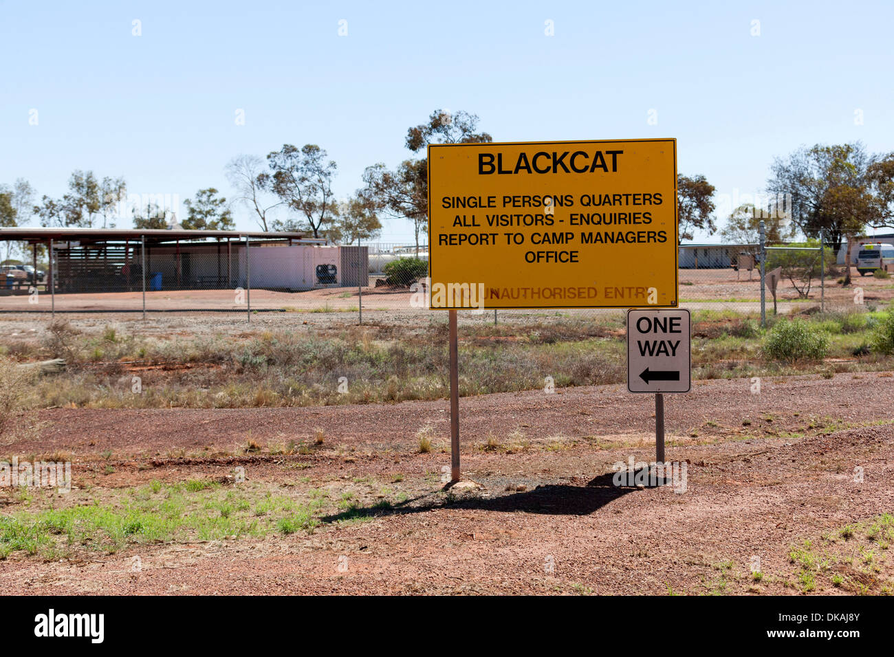 Blackcat single persons mining quarters, Mount Magnet Western Australia Stock Photo