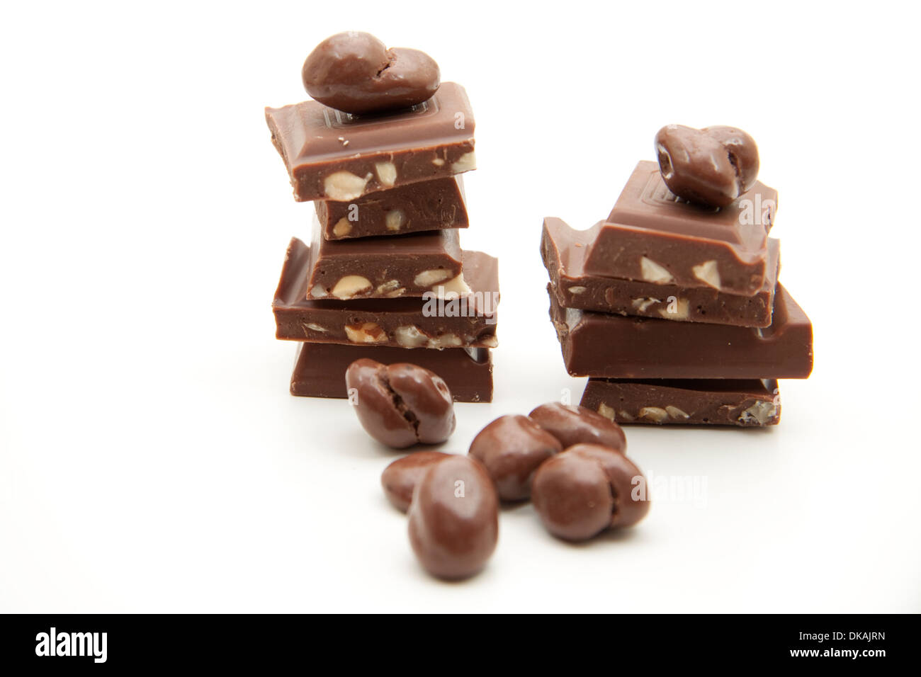Chocolate raisins with nut chocolate Stock Photo Alamy