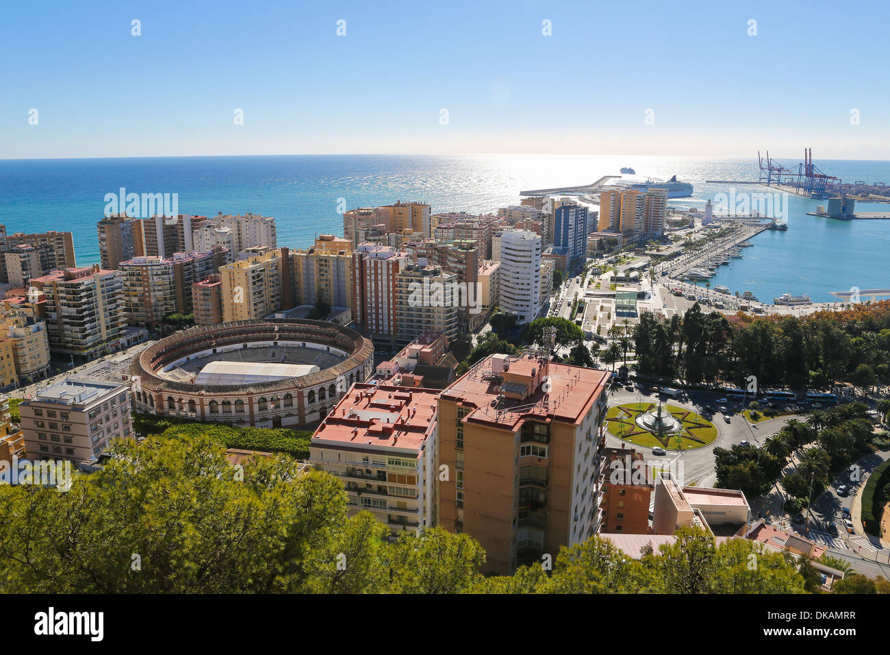 Panorama on Malaga, Andalusia, Spain. Stock Photo