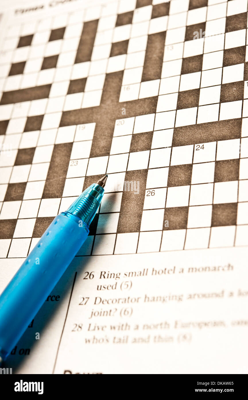 solving a crossword concept Stock Photo Alamy
