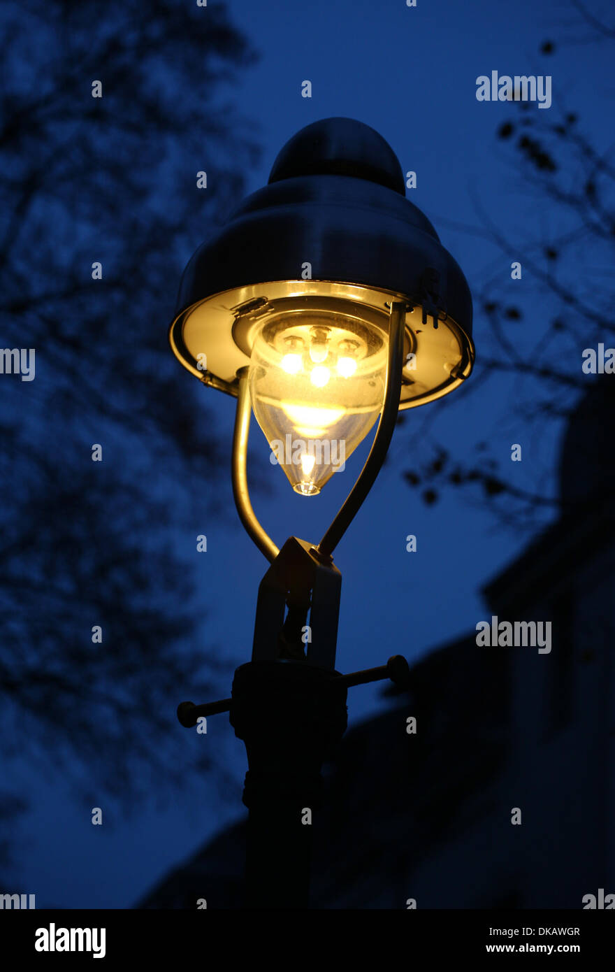 A historical gas street lamp pictured in Berlin on October 19, 2013. Photo: Wolfram Steinberg dpa Stock Photo