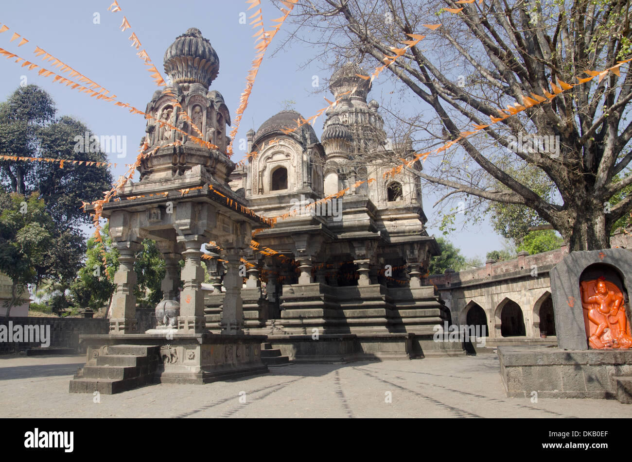 View of Dakshin Kashi Mandir. Mahuli Sangam. Satara. Maharashtra. India
