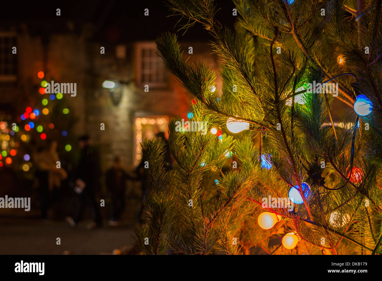 Castleton christmas lights derbyshire hires stock photography and