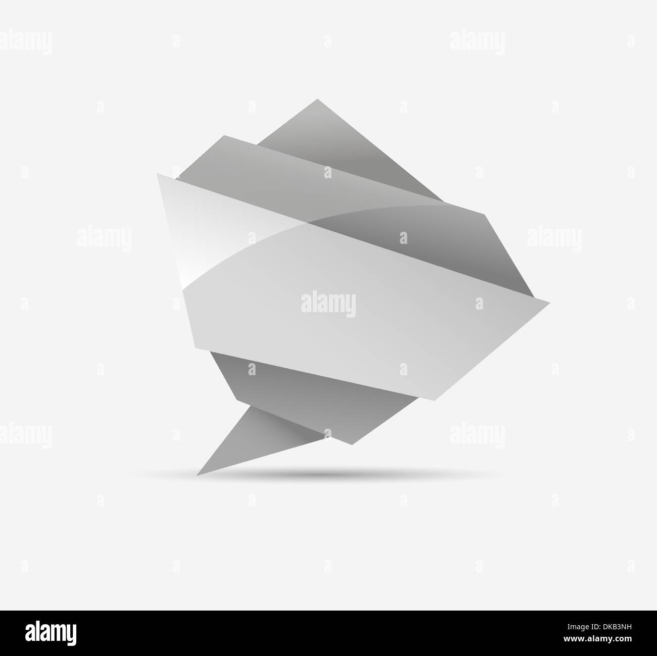 Abstract origami speech bubble Stock Vector Image & Art - Alamy
