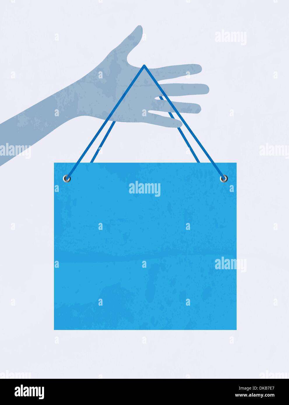 Hand with shopping bag. Vector Stock Vector