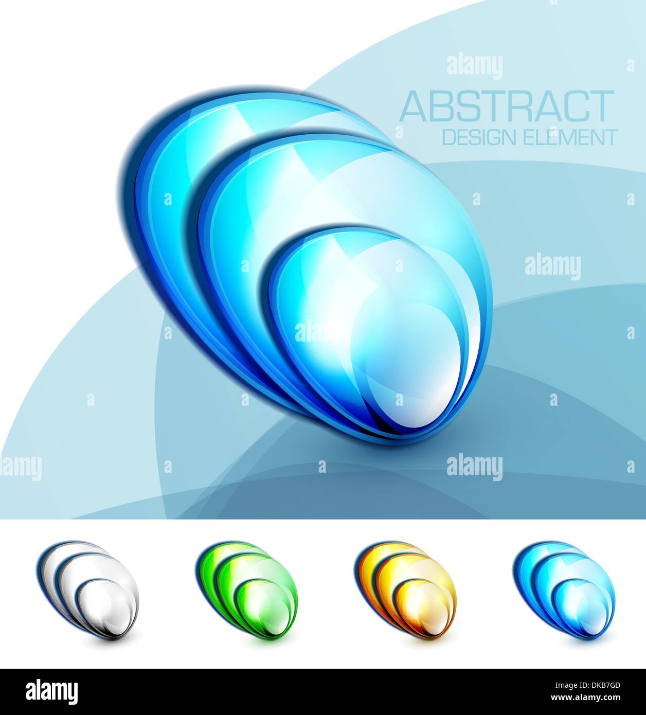 Blue abstract vector design element Stock Vector