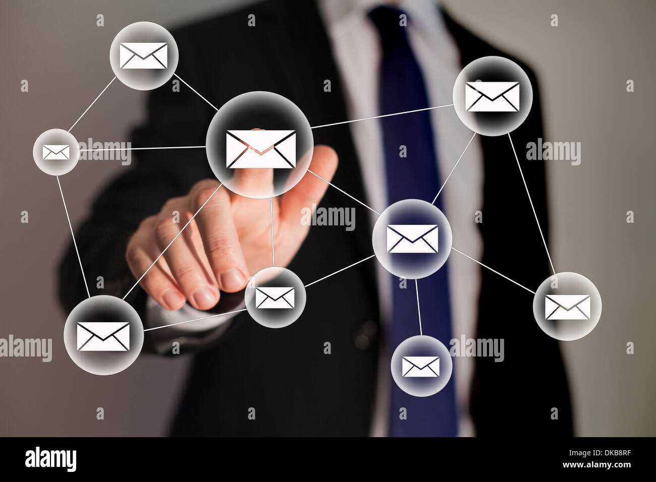 email and business technology Stock Photo