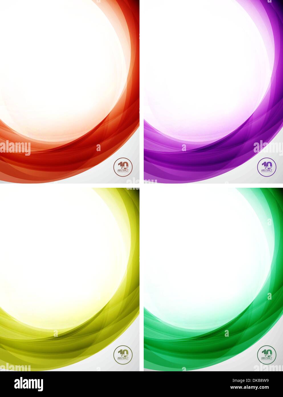 Vector set of abstract wave backgrounds Stock Vector Image & Art - Alamy
