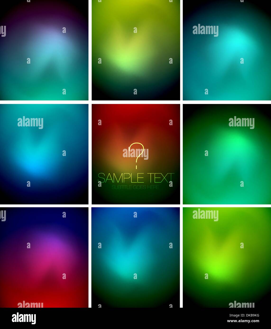 Vector set of abstract blurred backgrounds Stock Vector Image & Art - Alamy
