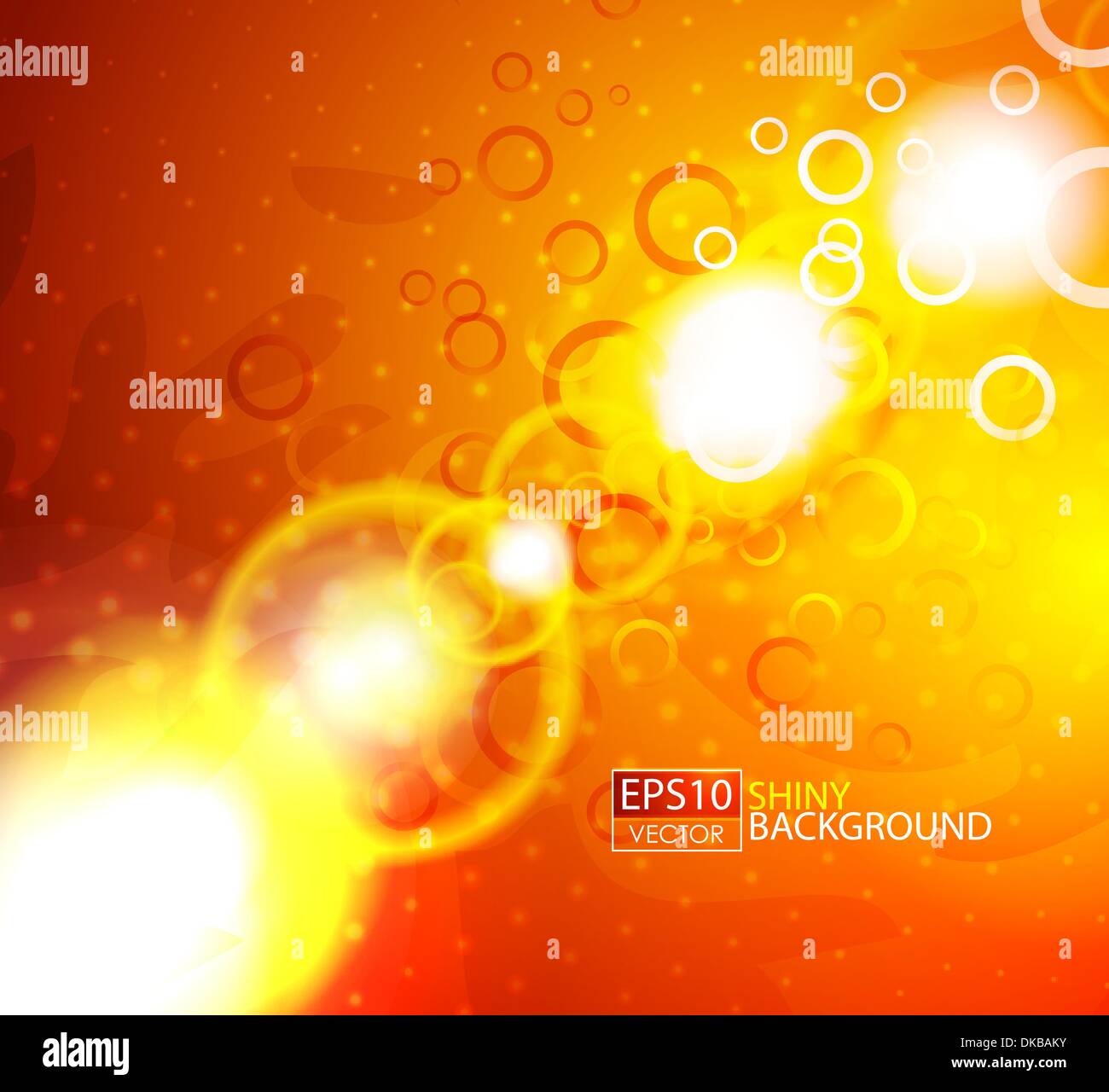 Orange shiny abstract background with sunlight and lens flares Stock ...