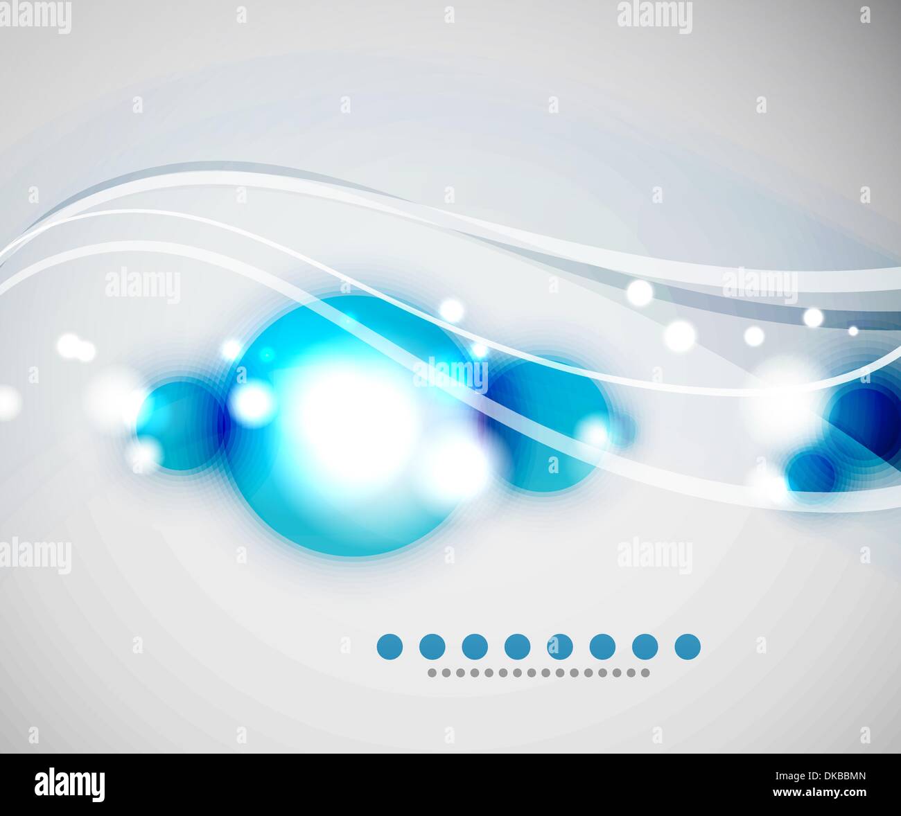 Abstract vector backround with blurred circles and shiny effects Stock Vector