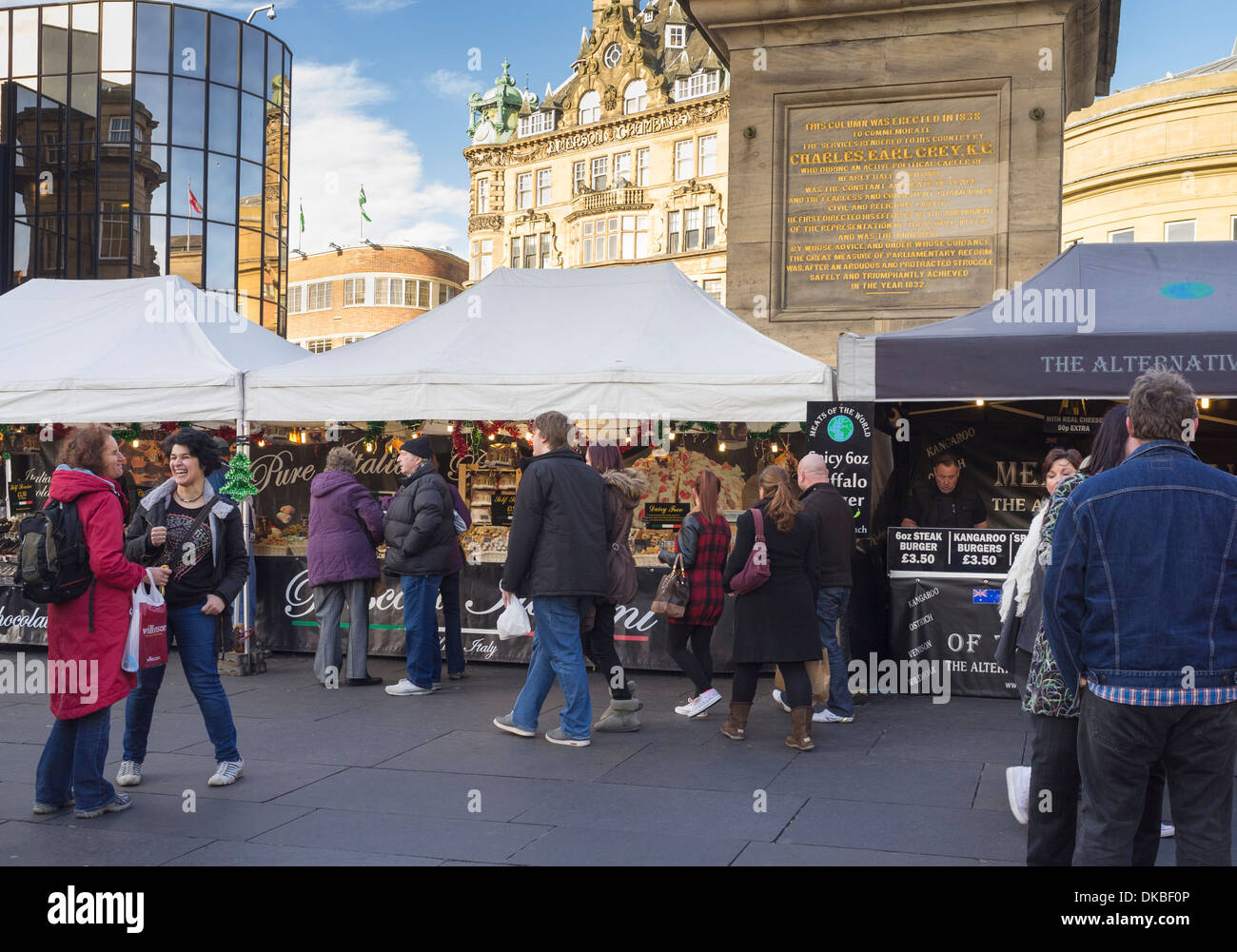 Christmas Market in Newcastle upon Tyne Stock Photo