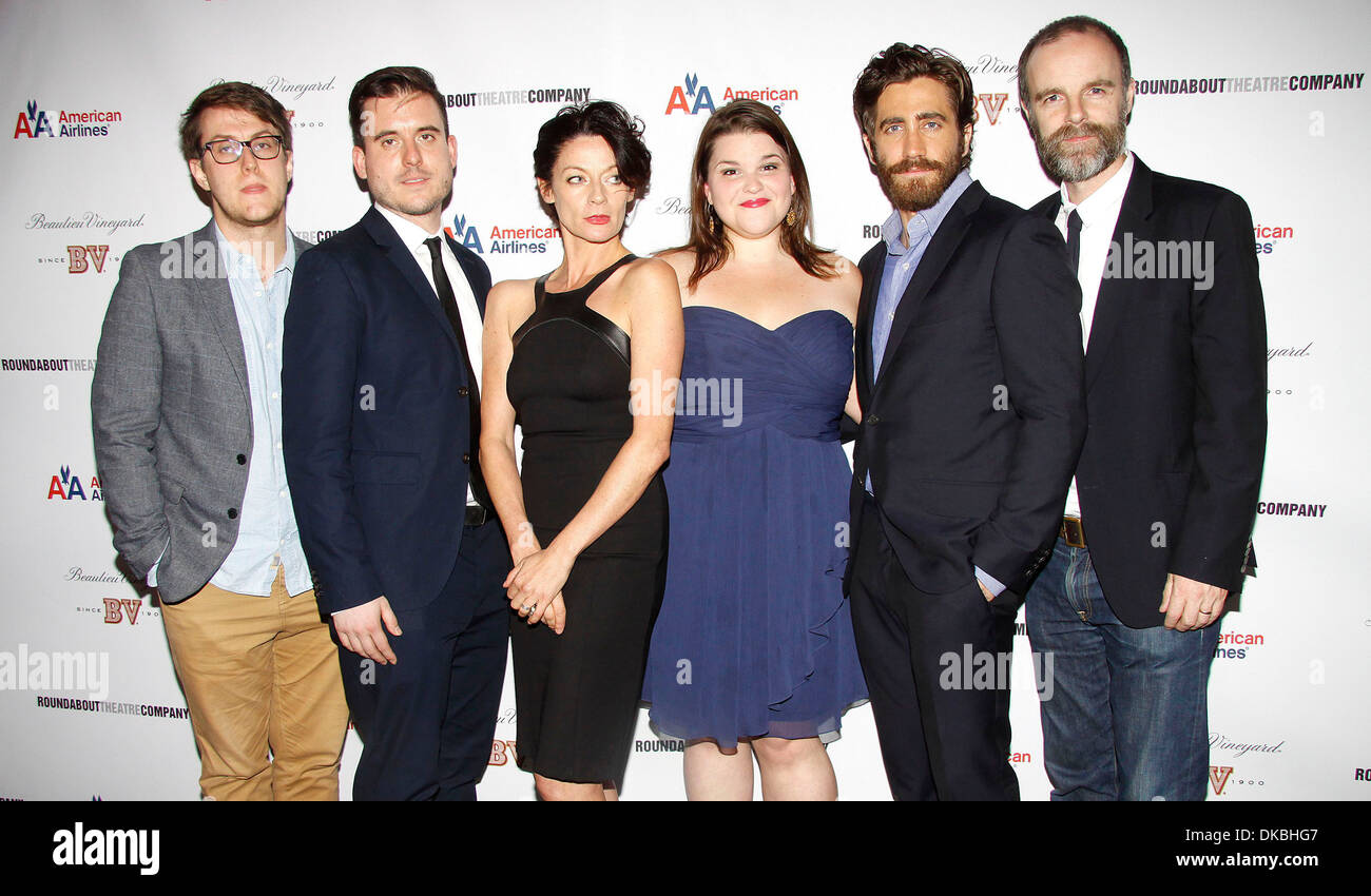 Nick Payne Michael Longhurst Michelle Gomez Annie Funke Jake Gyllenhaal and Brian F O’Byrne Opening night after party for Stock Photo