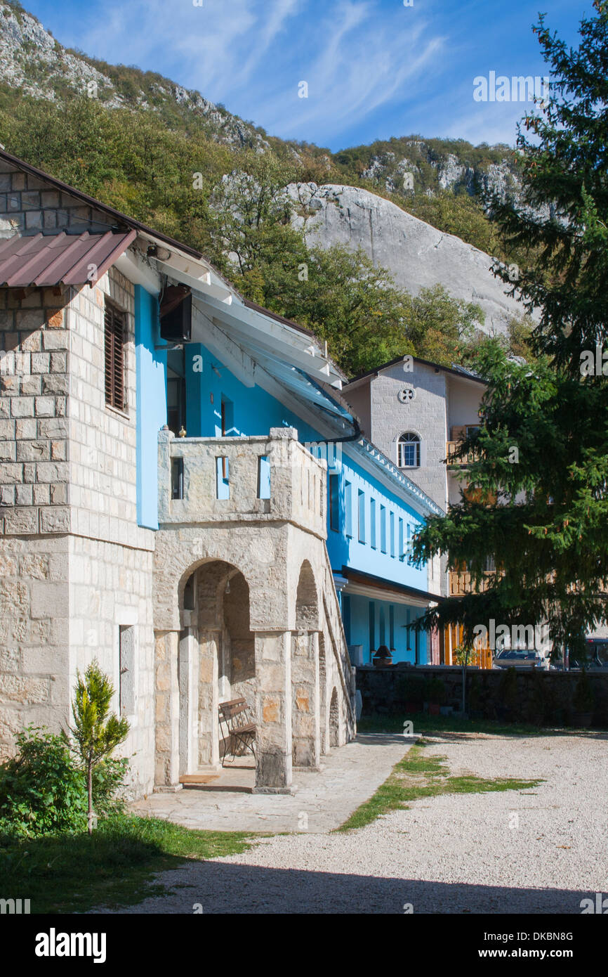 Montenegro, Ostrog Monastery, building in the Lower Monastery Stock Photo