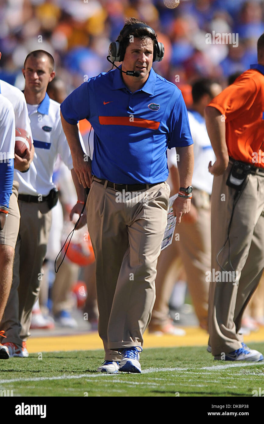 The University of Florida head coach Will Muschamp watches his team in the  Div. 1 NCAA football game between the LSU Tigers and the Florida Gators at  Tiger Stadium in Baton Rouge,